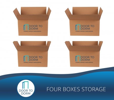 Four Boxes - College Storage - Door to Dorm