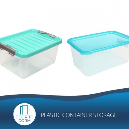 Plastic Bin Storage - Door to Dorm